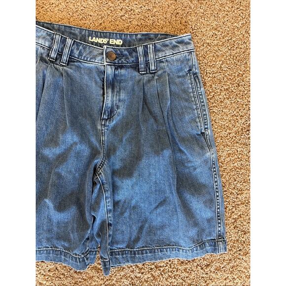 Lands End Light/Medium Wash Lot Bundle 3 Pleated Jean Shorts Womens 8 10 Petites - Picture 16 of 16